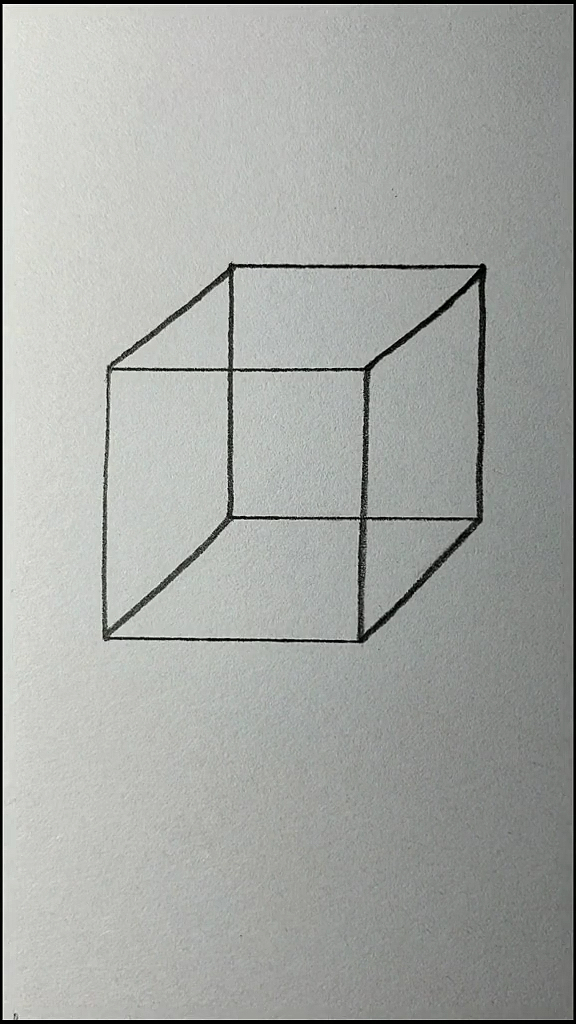#简笔画#正方体的简单画法