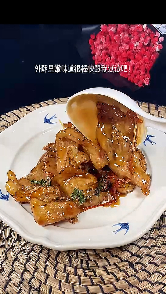 #在家做个拿手菜#家庭版糖醋肉片有点像东北的锅包肉但是比那个简单