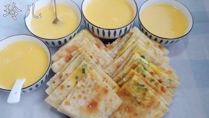 #自制美食#孩子上学，早餐就吃鸡蛋灌饼吧，做一次一周不用早起