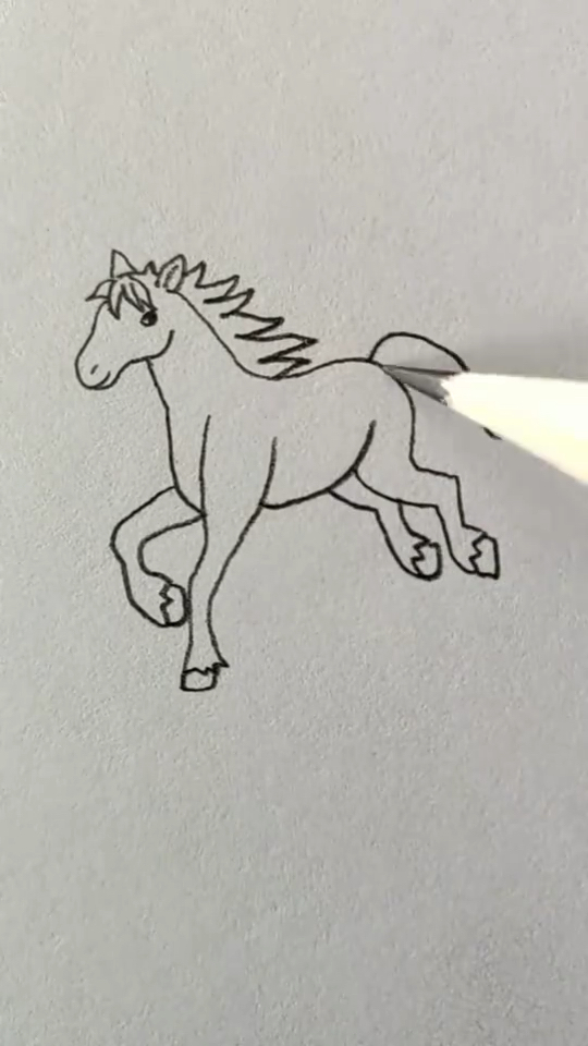 #简笔画#画十二生肖里的马