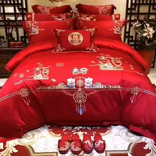 #嫁妆#新品长绒棉系列才高鹦鹉赋,春暖凤凰楼面料:60支长绒棉#结婚用品##高档床品