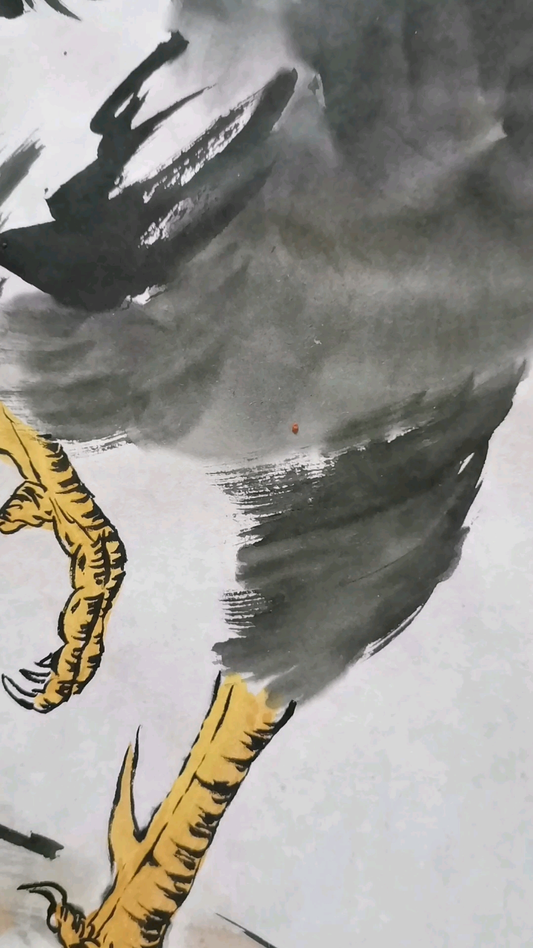 王兴民国画公鸡,金鸡独立