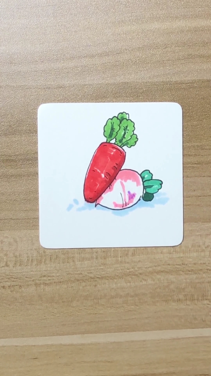 #儿童简笔画#青菜萝卜各有所好,你喜欢我么?