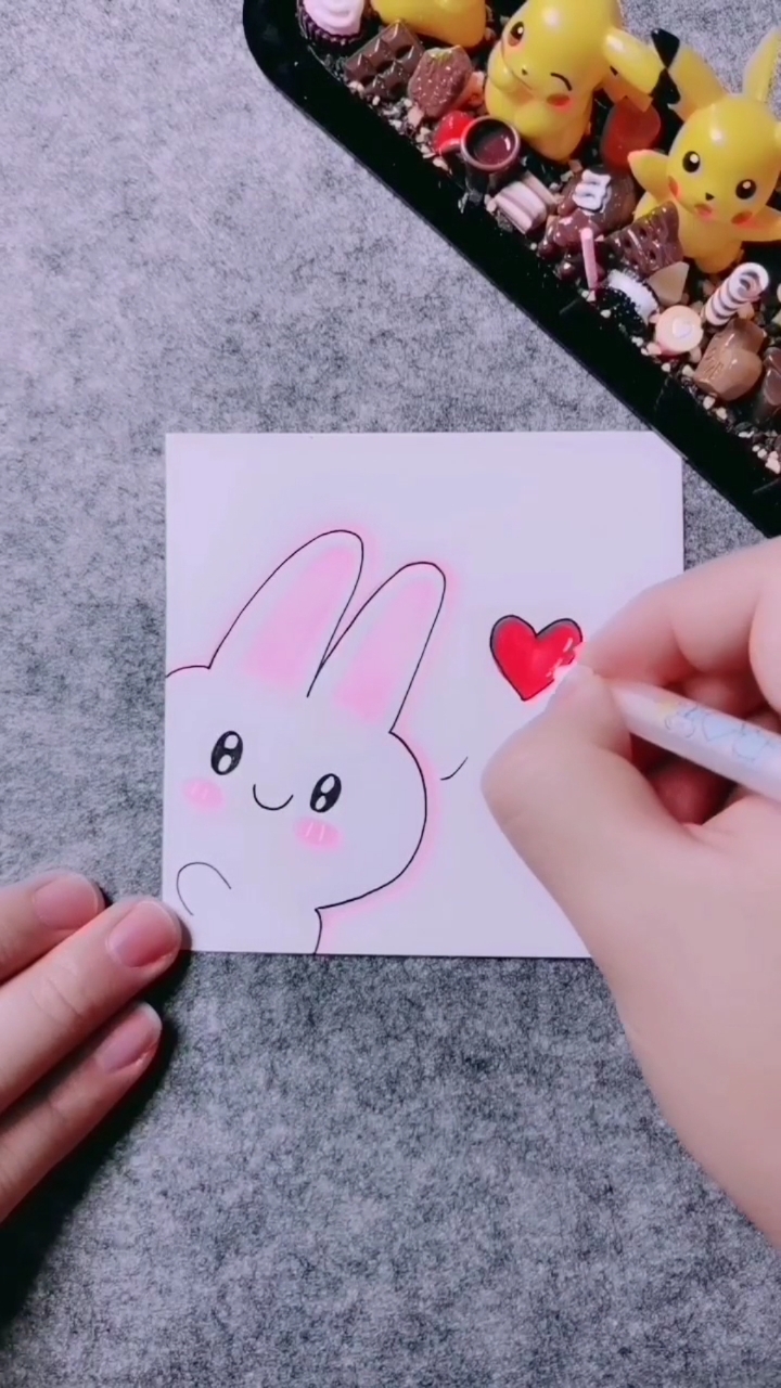 #简笔画#一款适合表白情侣简笔画