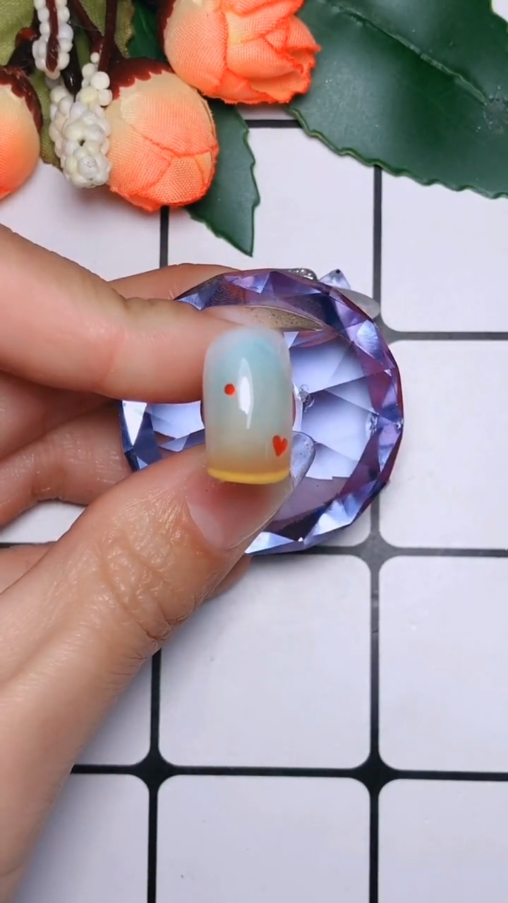 #美甲可以这样做#超可爱的泫雅风美甲,款式简单,做出来的效果却是特别好看