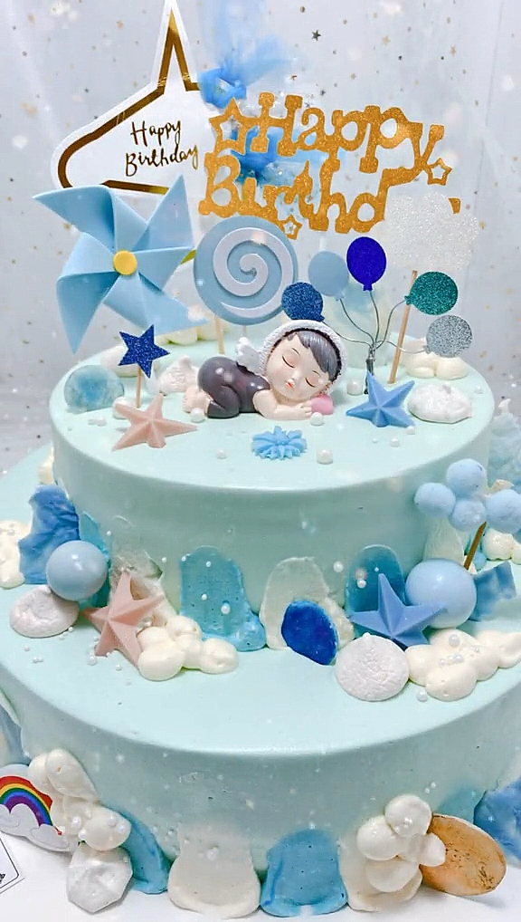 #生日蛋糕#小王子双层生日蛋糕