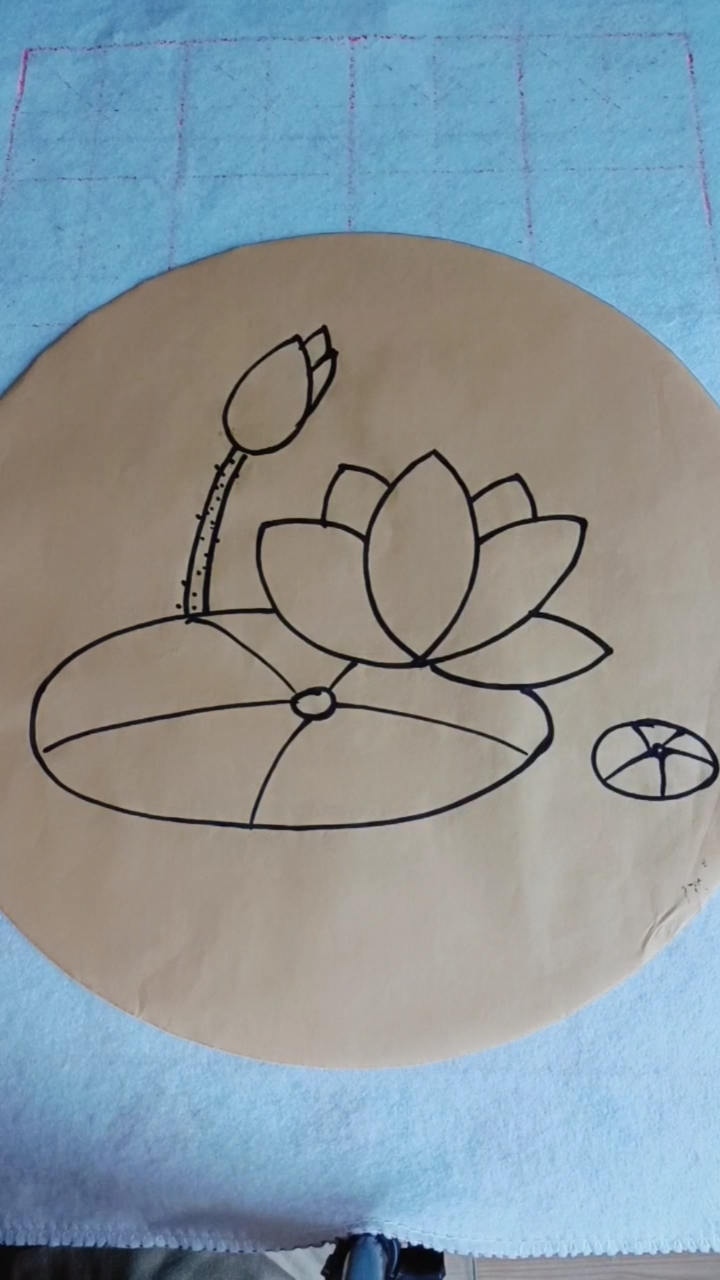 #简笔画#安莲简笔画~宝宝学画荷花,荷叶,儿童学画画入门,莲花画法。
