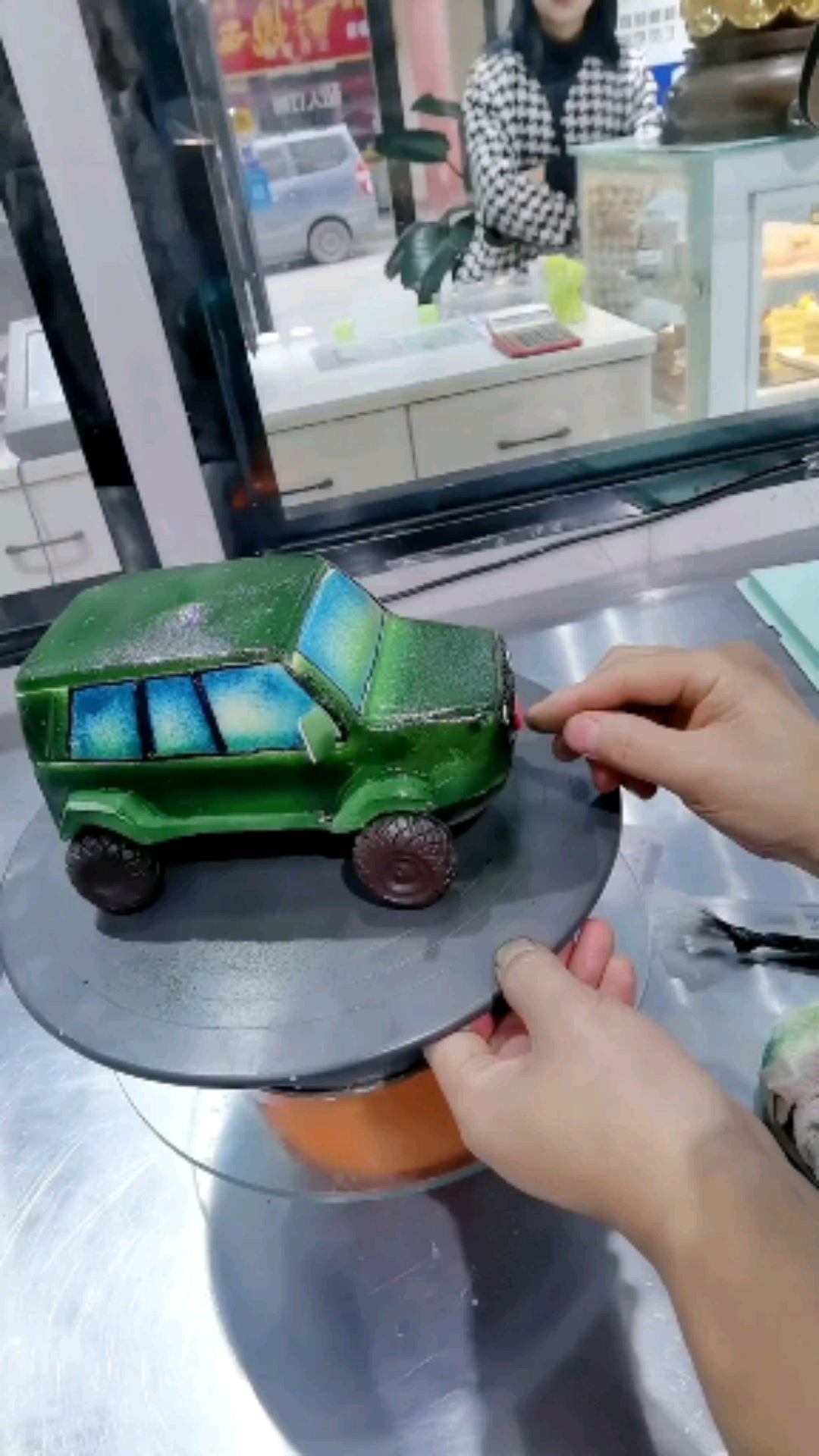 #生日蛋糕#汽车蛋糕制作过程太精彩了,你肯定喜欢