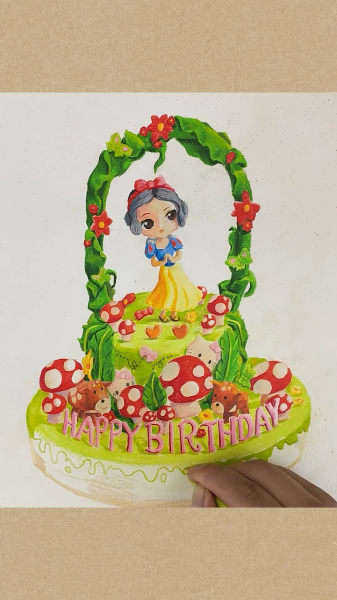 #画画原来如此简单#上才艺,画一个生日蛋糕!