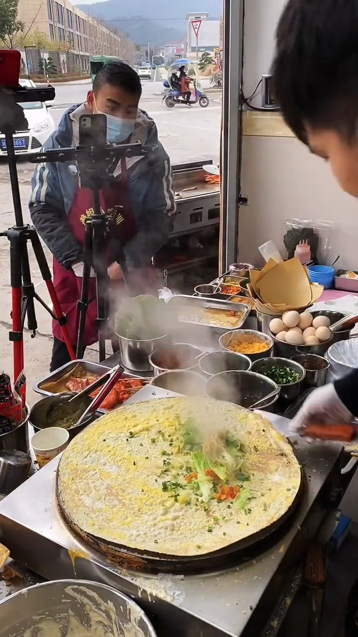 纯手工摊煎饼