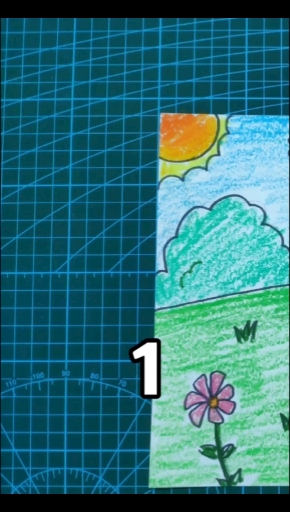 #儿童画#4-6岁油画棒儿童画《美丽的大公鸡》