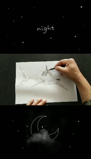 #画画原来如此简单#大鲨鱼简笔画