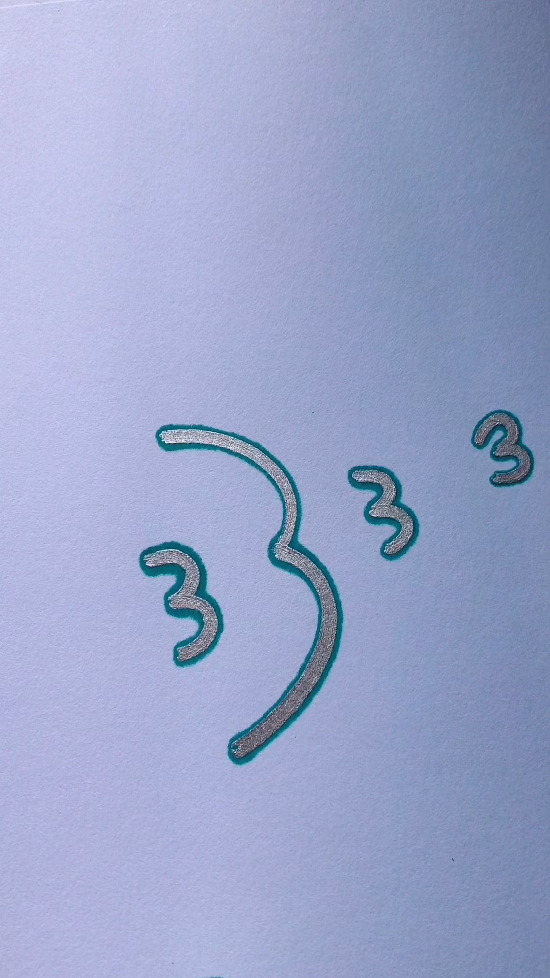 #简笔画#用四个数字3画小鱼