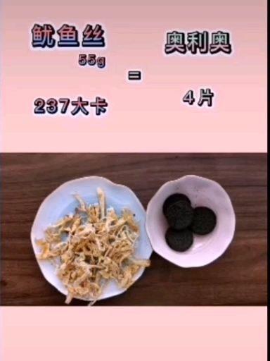 #健康减脂瘦全身#看看鱿鱼丝的热量…