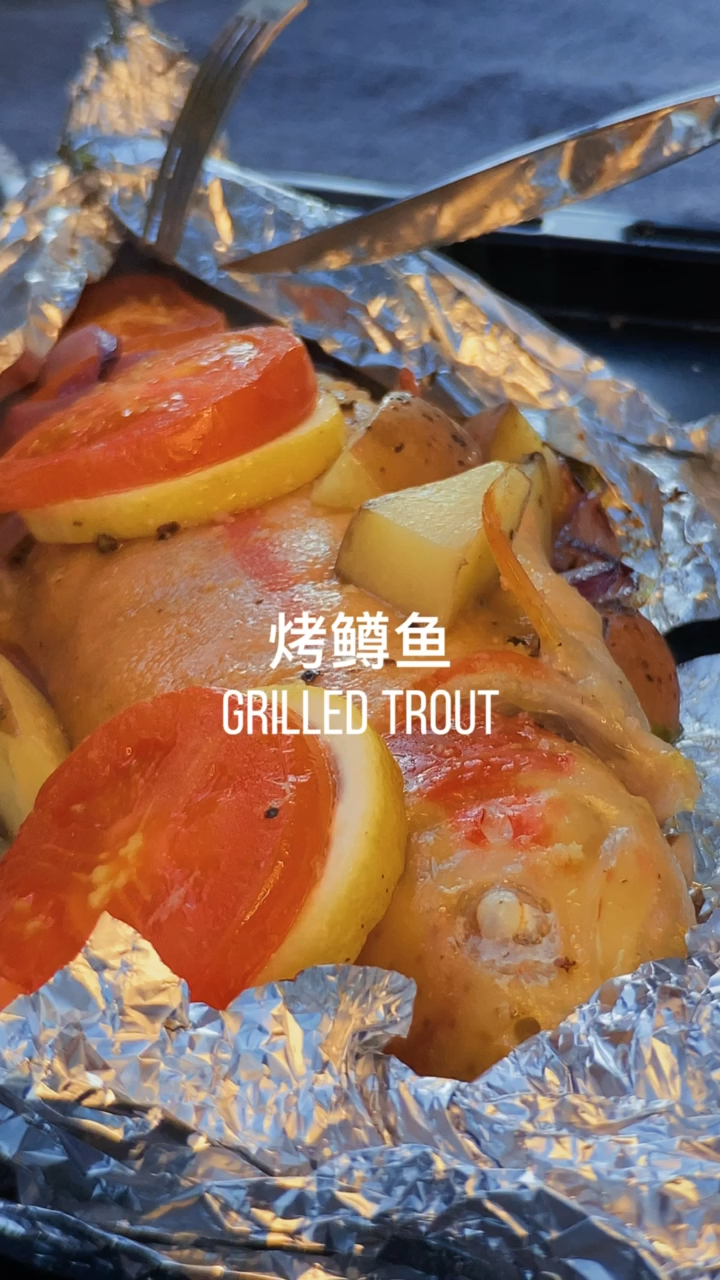 #美食#烤金鳟鱼好吃简单