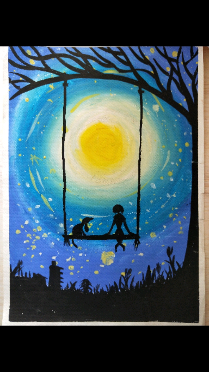 #儿童创意水粉画#简单儿童水粉画