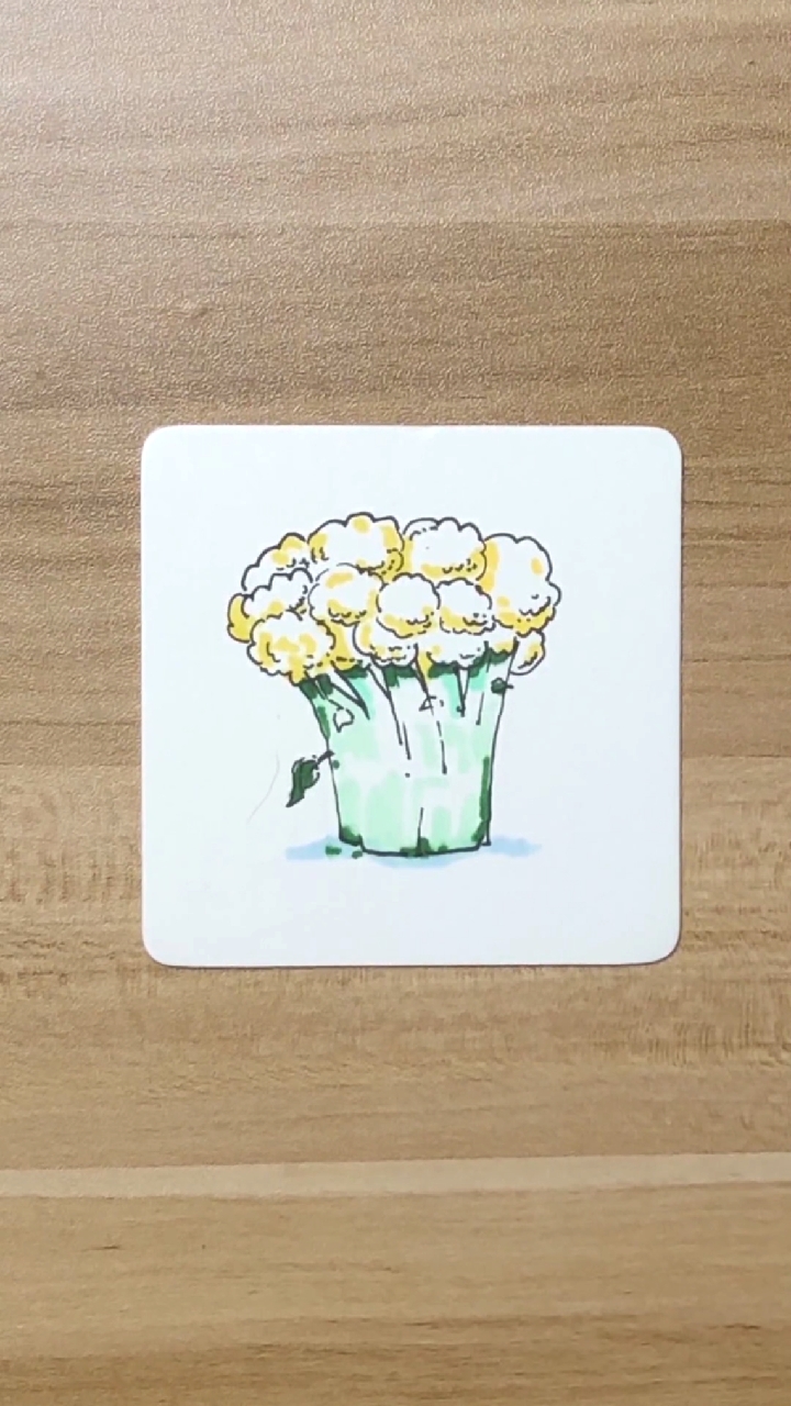 #儿童简笔画#花菜,你会画么?