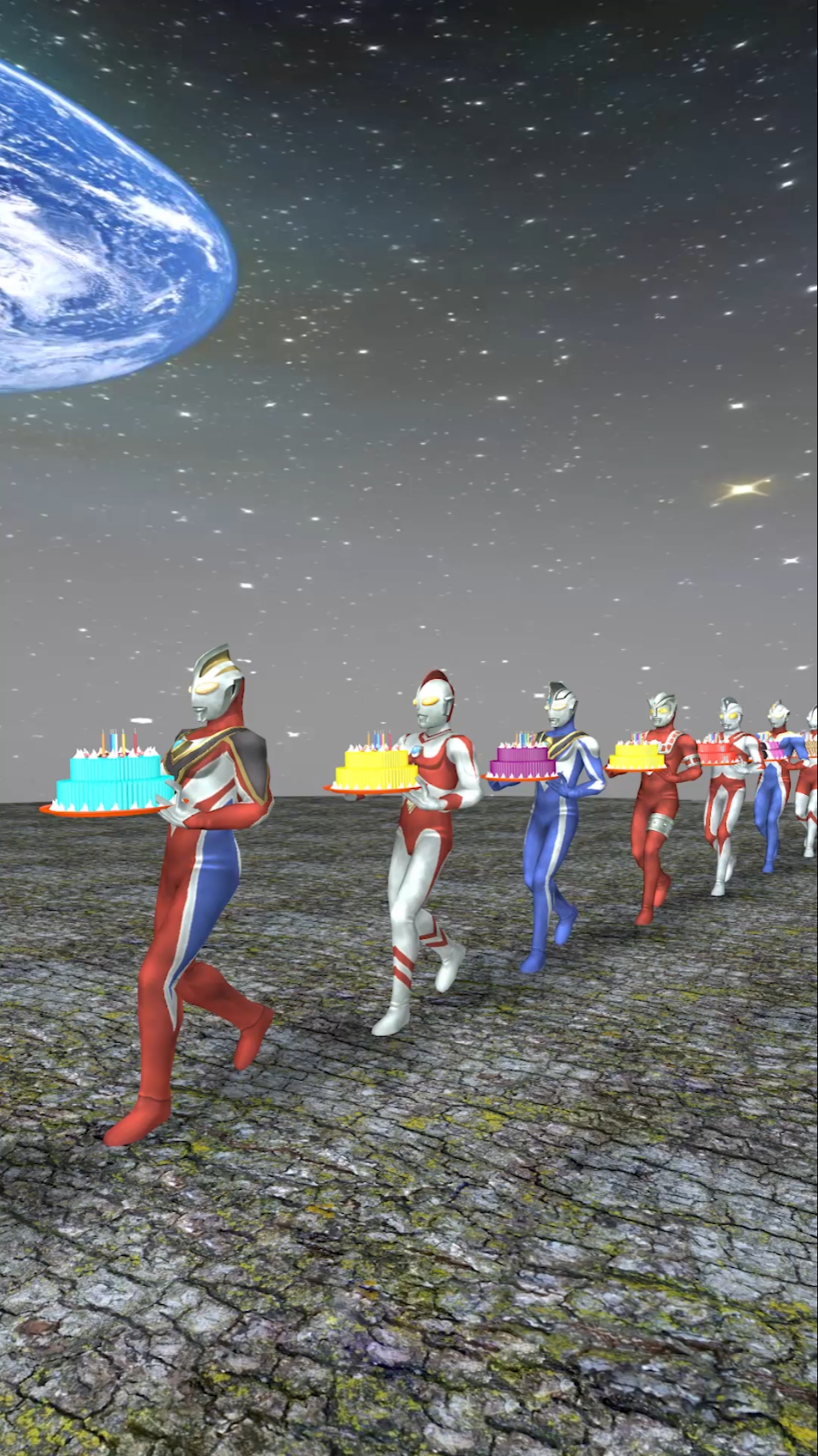 奥特曼从遥远的星球送蛋糕过来了,你喜欢吗