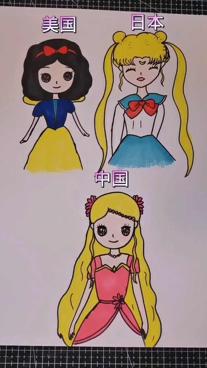 #简笔画#学画美女恋爱画