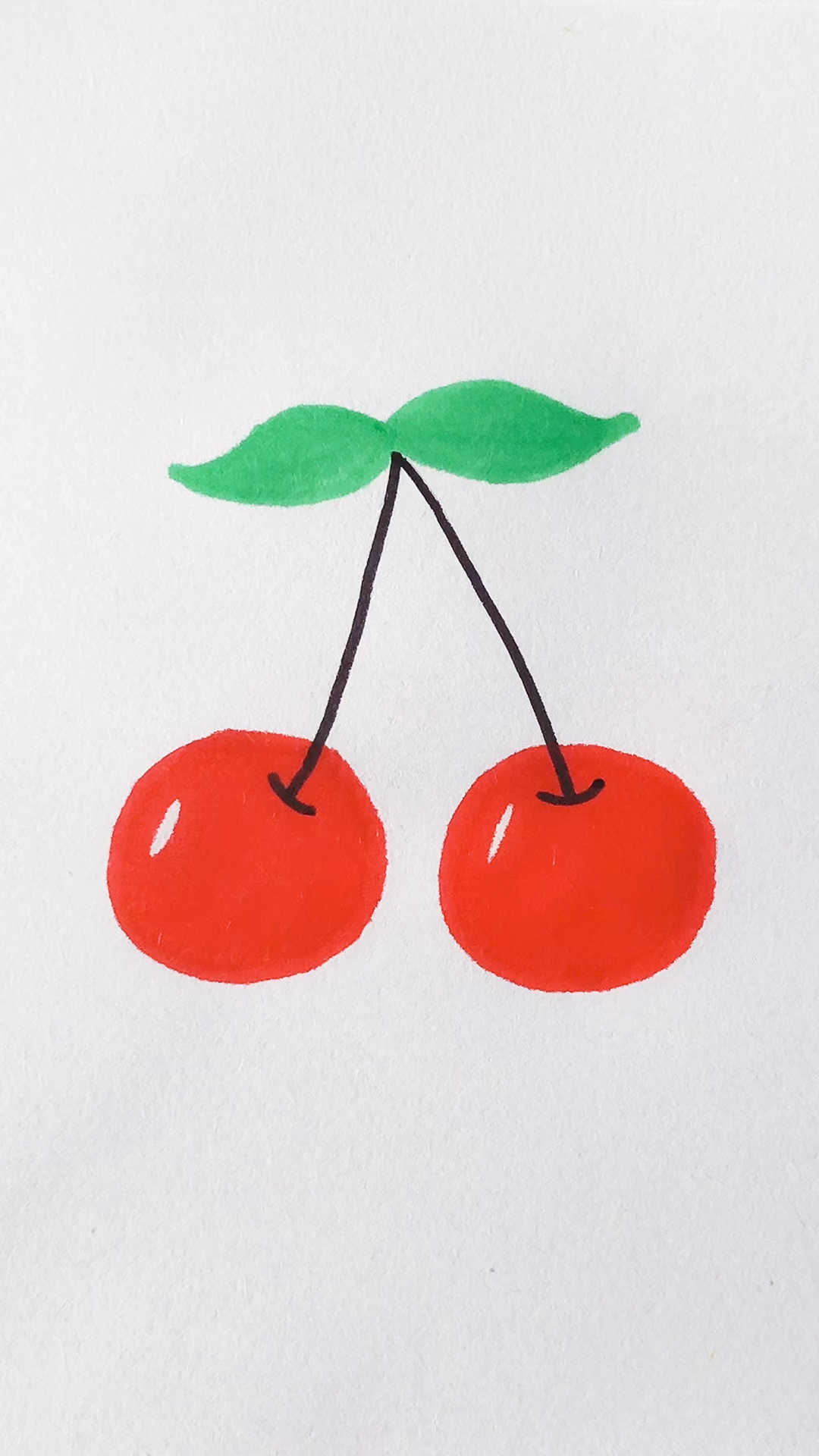 #简笔画#简单画樱桃