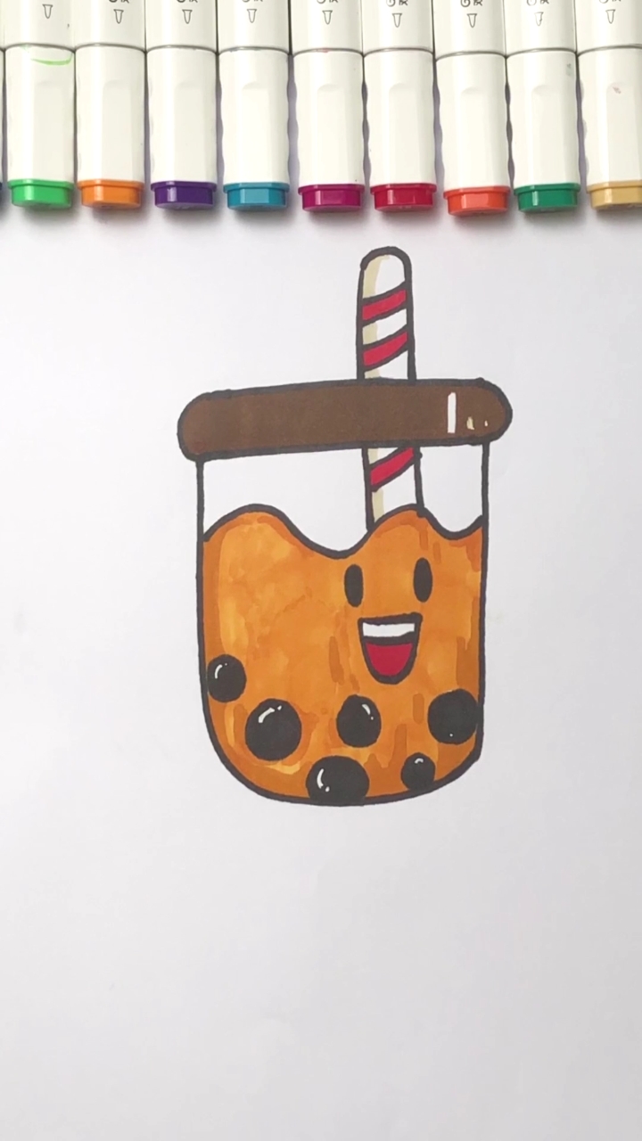 #简笔画#炎炎夏日，来一杯奶茶吧