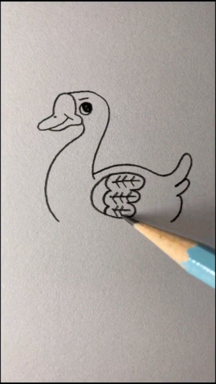 #简笔画#大白鹅教程