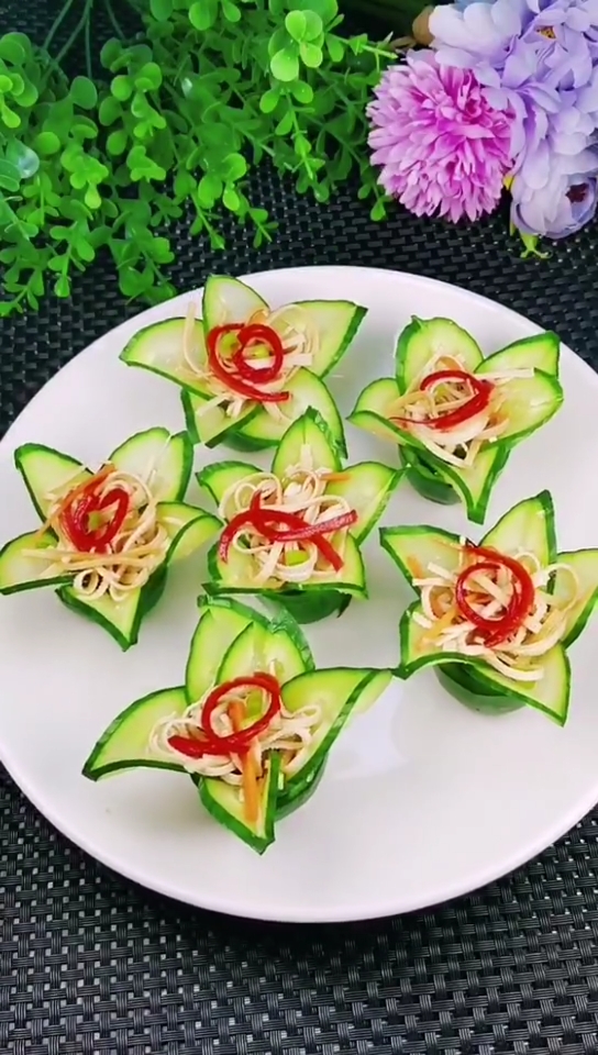 #美食看中国#黄瓜不要炒着吃,这样做好看又好吃