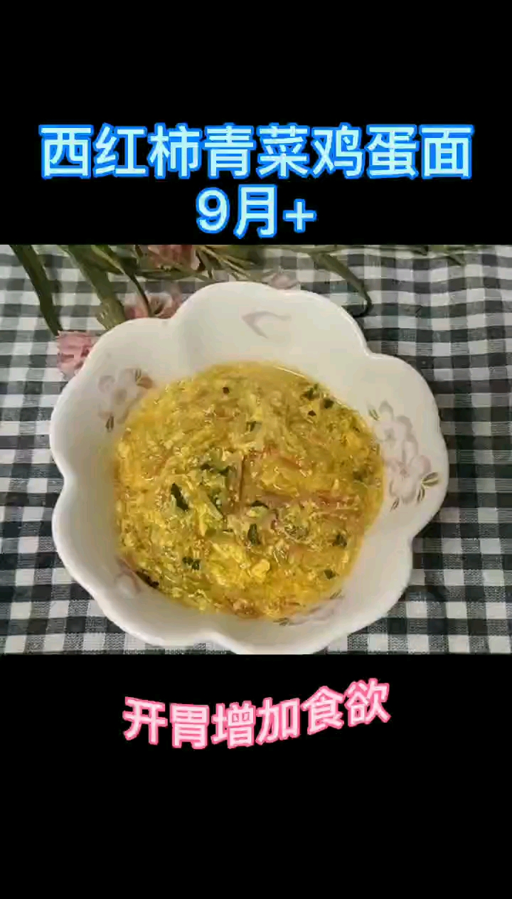 最经典的西红柿鸡蛋青菜面宝宝版,酸甜开胃,宝宝爱吃