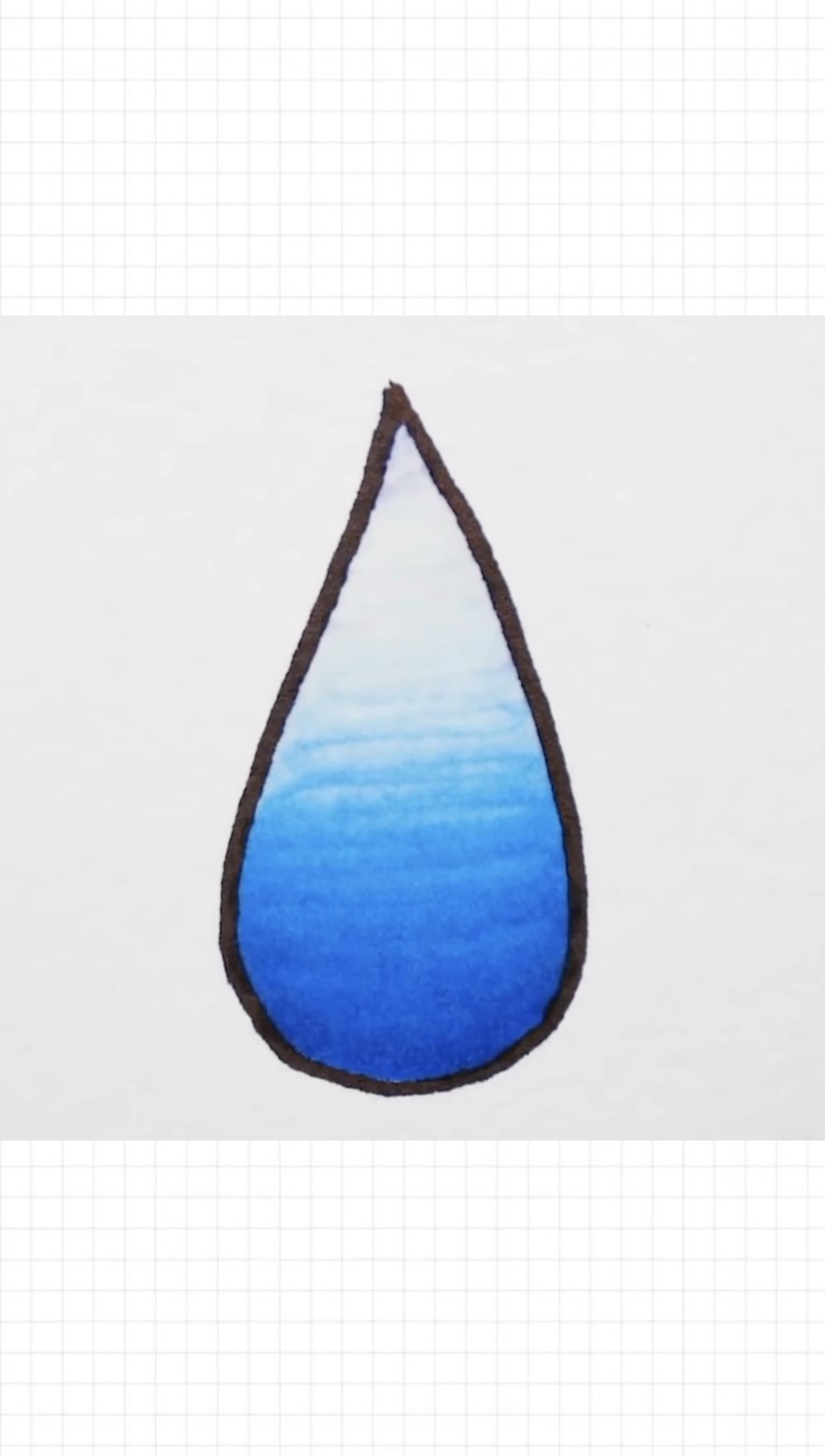 #简笔画#渐变水滴简笔画～珍惜每滴水