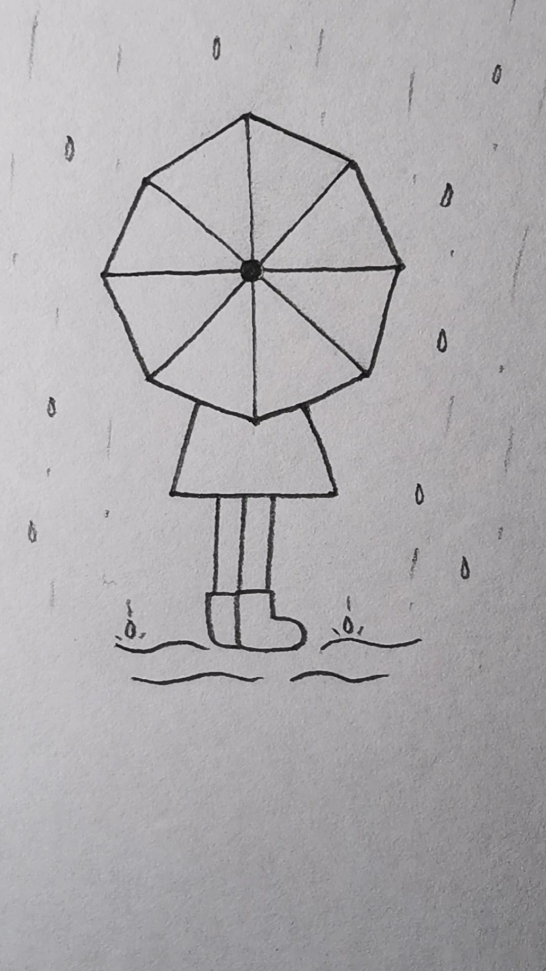 打伞的女孩这样画,学不会你打我!