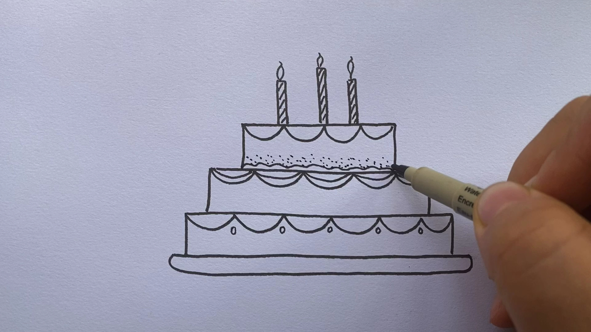生日蛋糕简笔画
