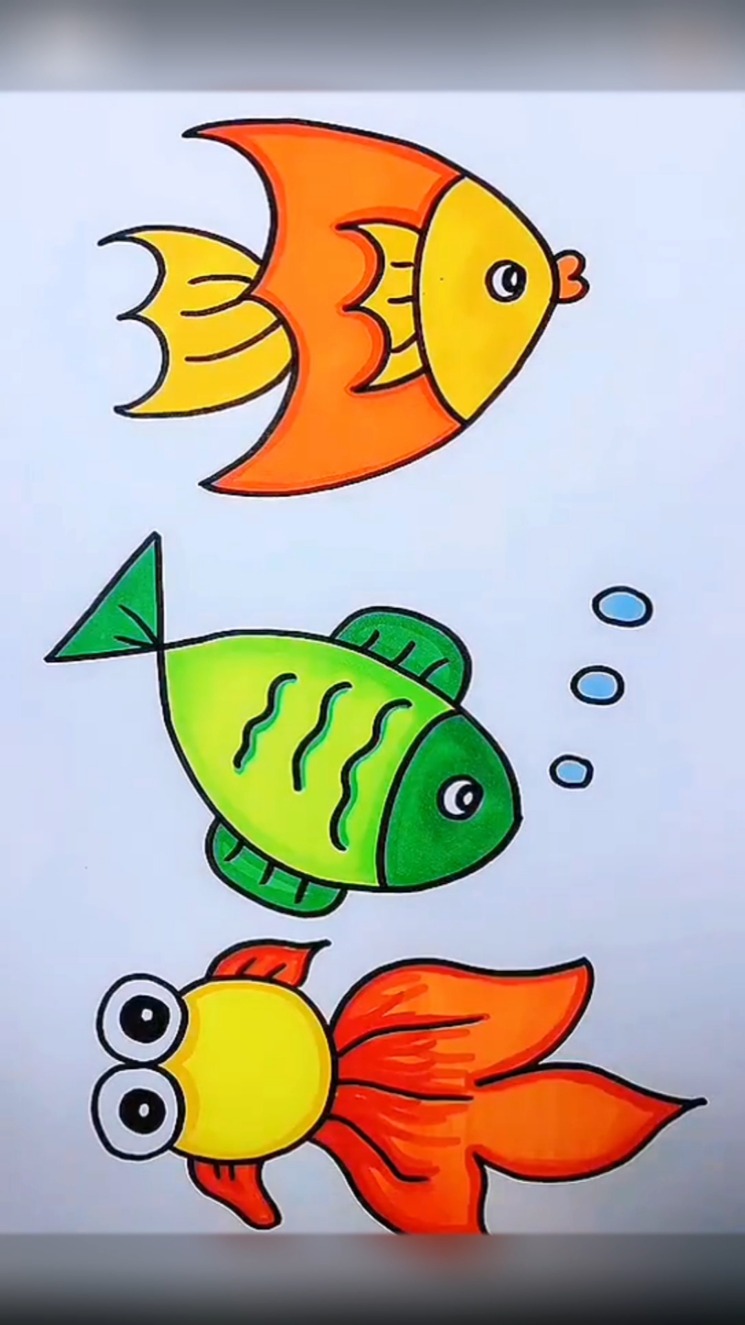 #简笔画#多种小鱼简笔画,用简单几笔画出小鱼