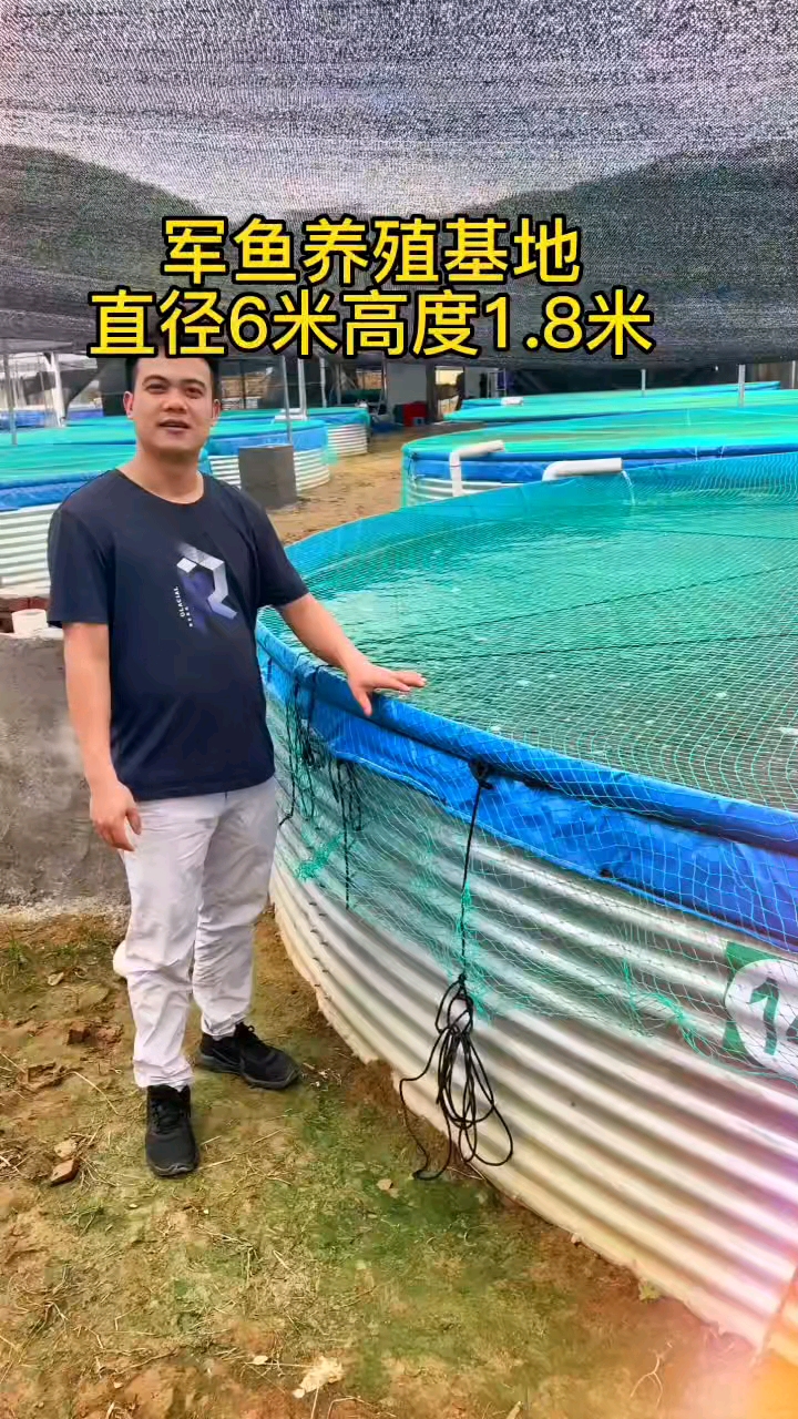 #养鱼#镀锌板帆布鱼池军鱼养殖基地!