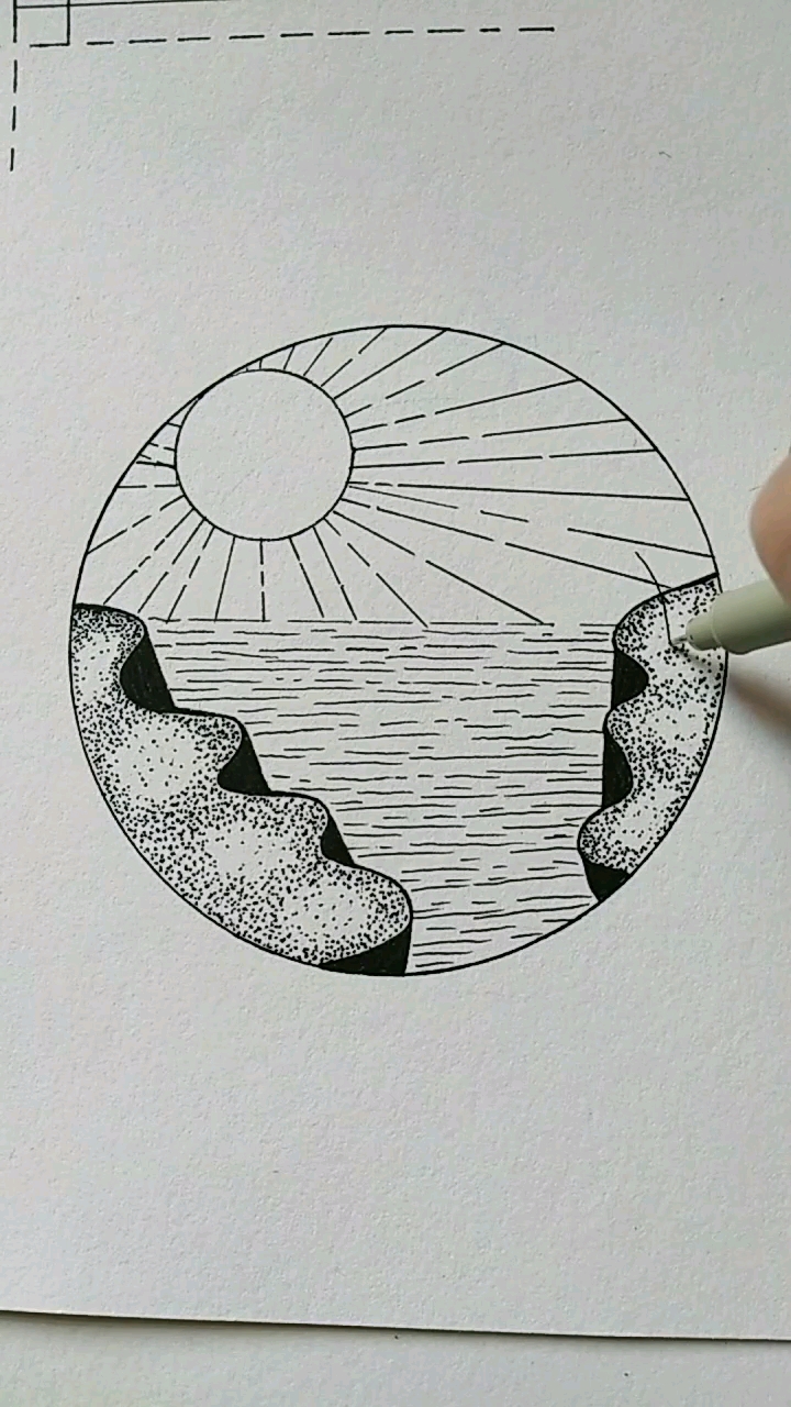 黑白简笔画