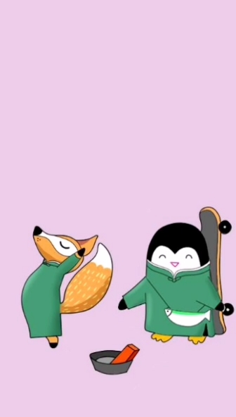 #尚九熙何九华#小企鹅和小狐狸