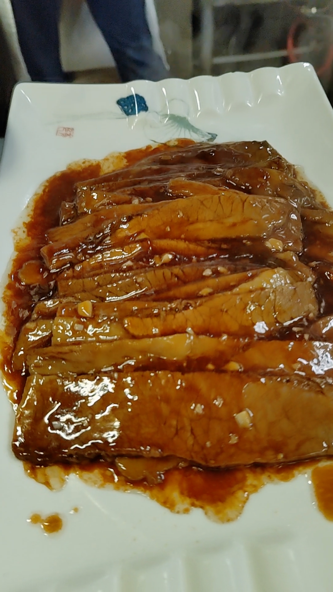 扒牛肉条,选的牛胸口的肉