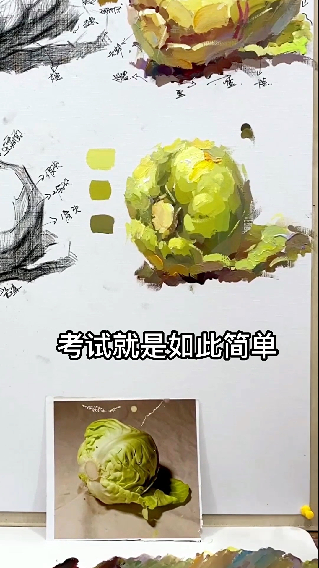 #美术生#令美术生画到秃头的包菜