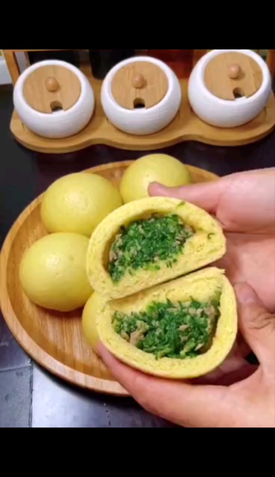 教你用小白菜做菜团子