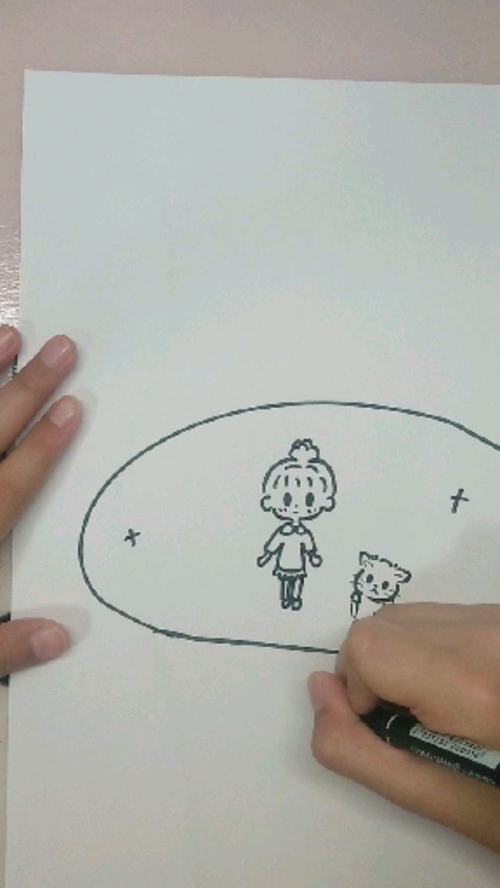 #画画原来如此简单#一看就会可爱萌简笔画,艾炀的画。《可爱的我们》