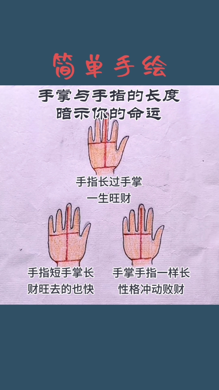 #手相#手指与手掌的长度暗示你的命运