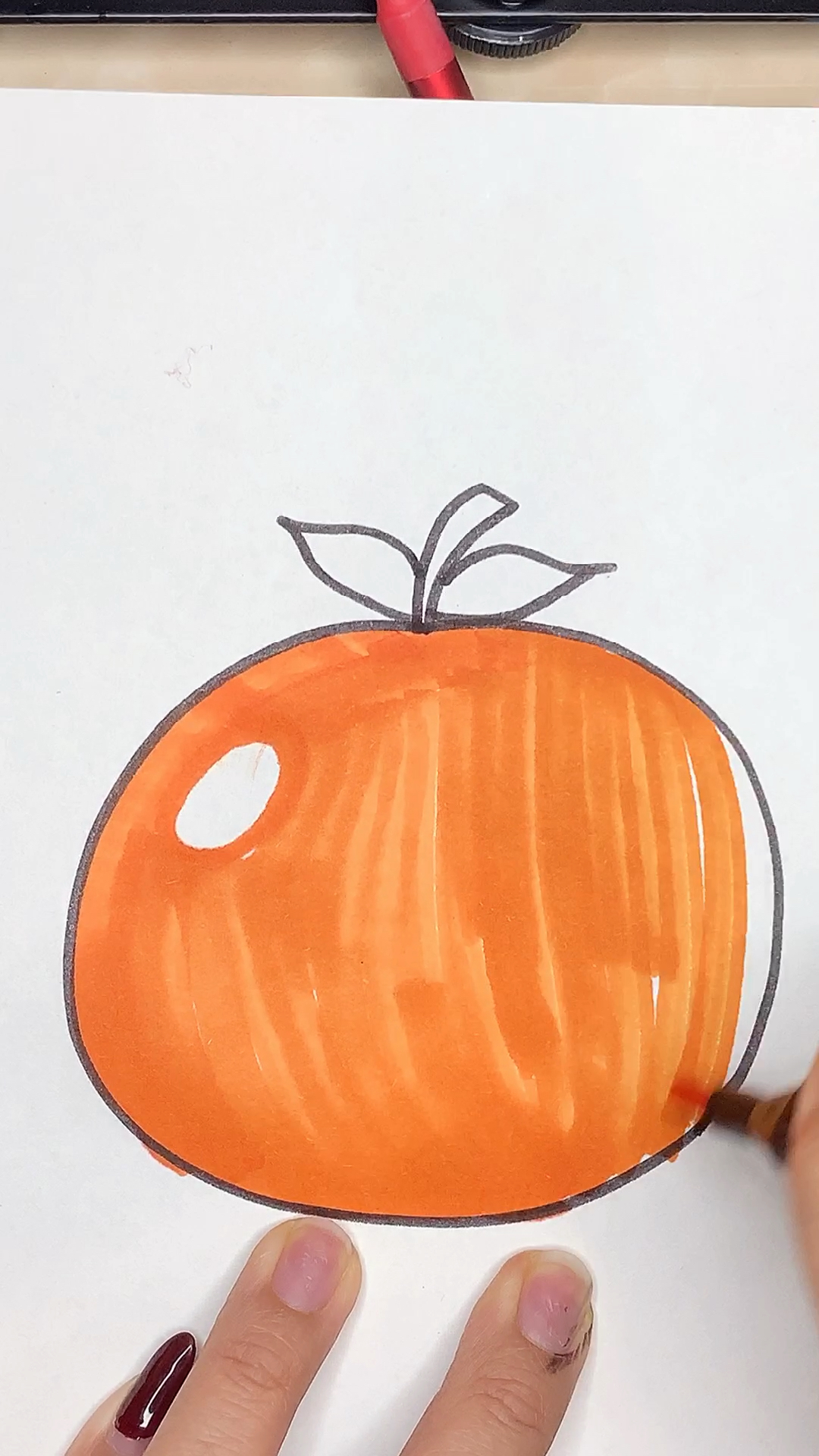 #画画原来如此简单#橘子简笔画。你学会了吗
