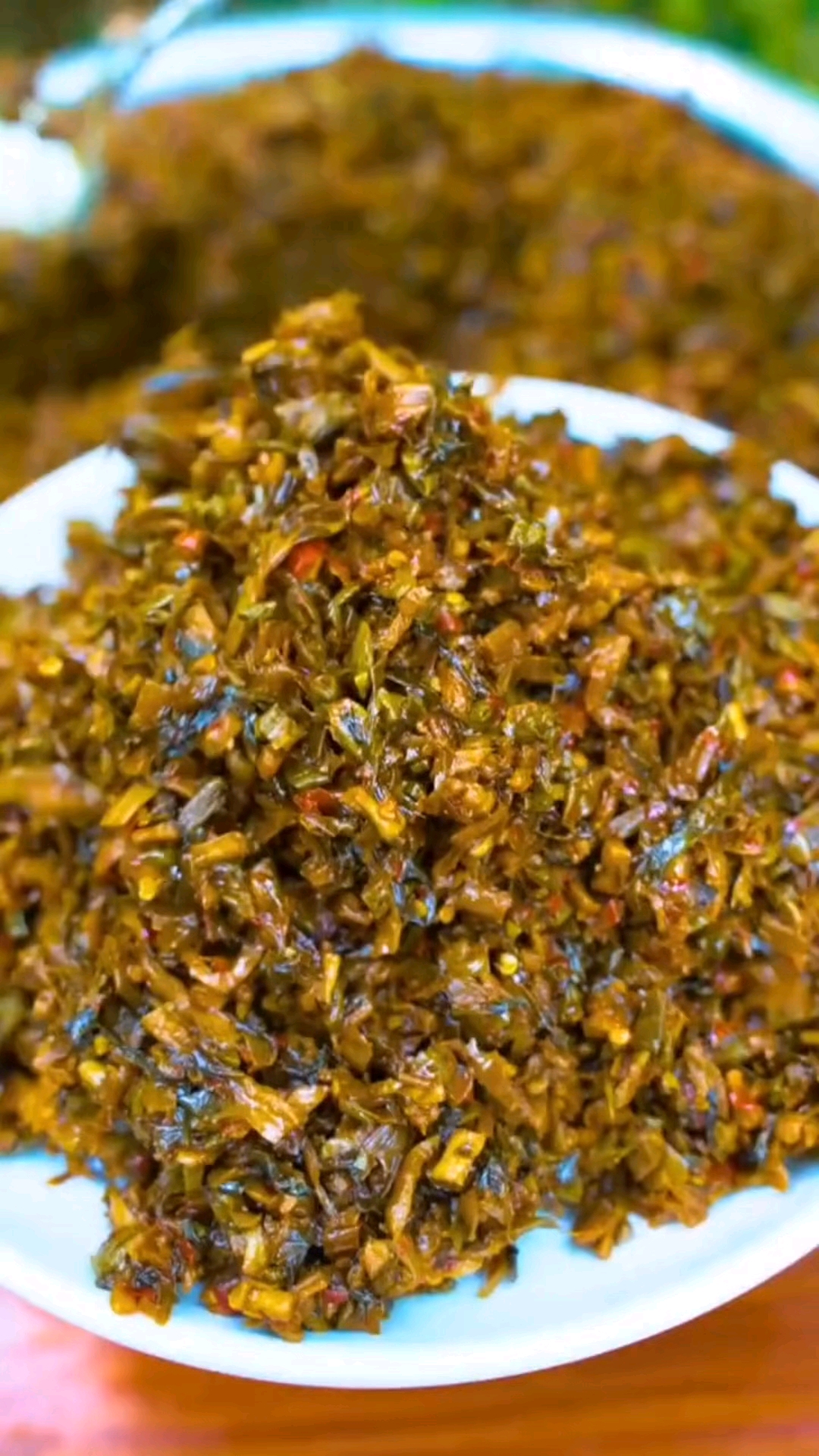 #美食#湖南外婆菜,是梅干菜和干豆角萝卜干炒的,直接拌饭夹馒头吃都很香,你喜欢嘛