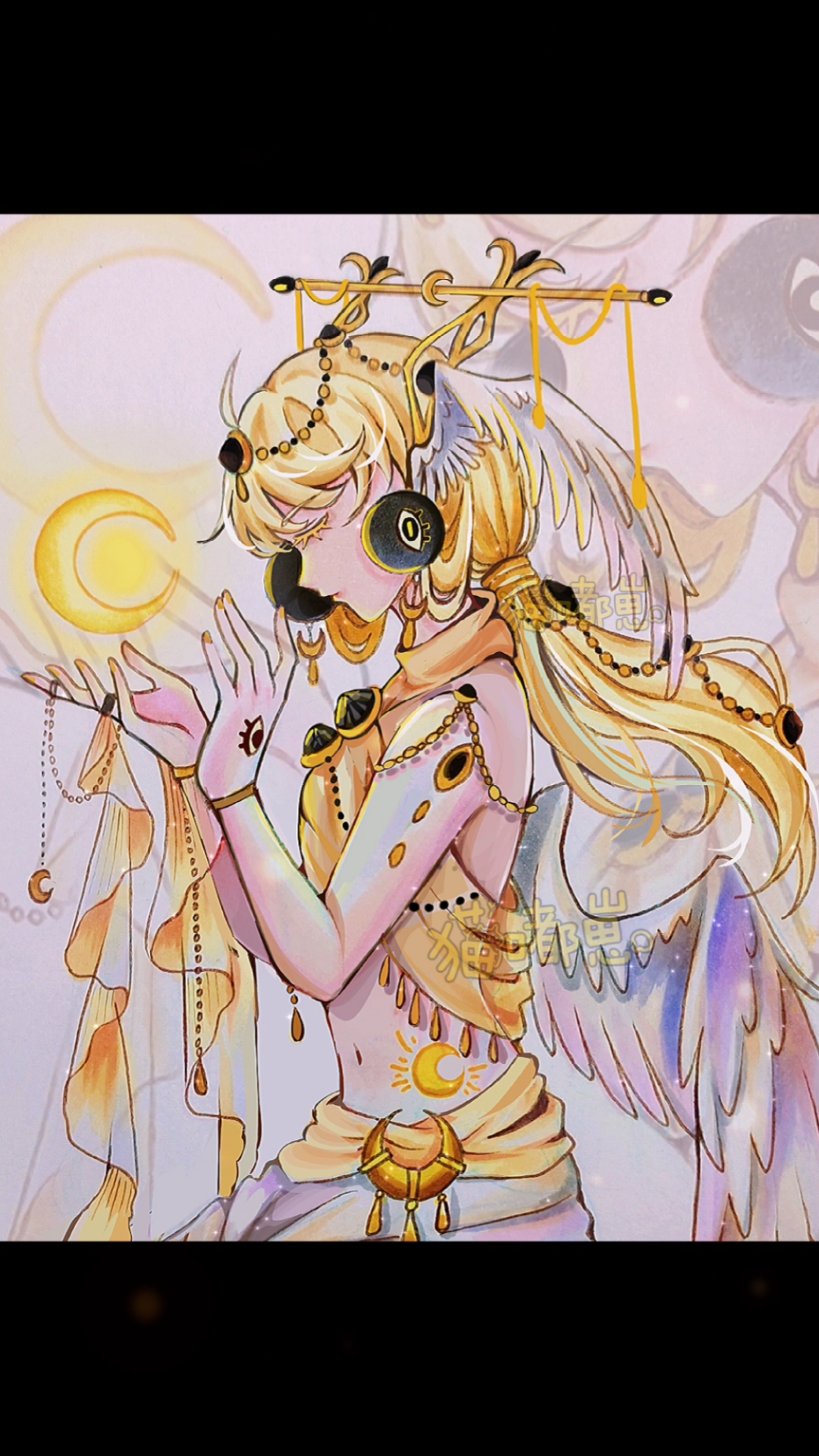 #画画原来如此简单#月！神仙不需要穿鞋！