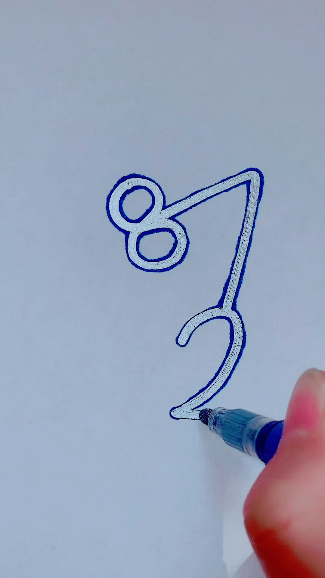 #简笔画#数字画小老鼠
