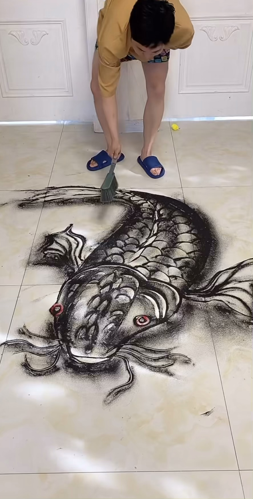 #寻找最牛手艺人#立体画大鱼大