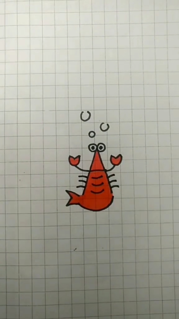 #创意简笔画#字母A画出小龙虾。