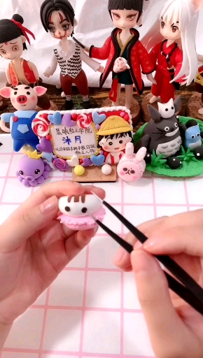 激萌马卡龙蛋糕,可爱又好吃##超轻粘土新人教程##粘土糕点##激萌马卡龙##手工