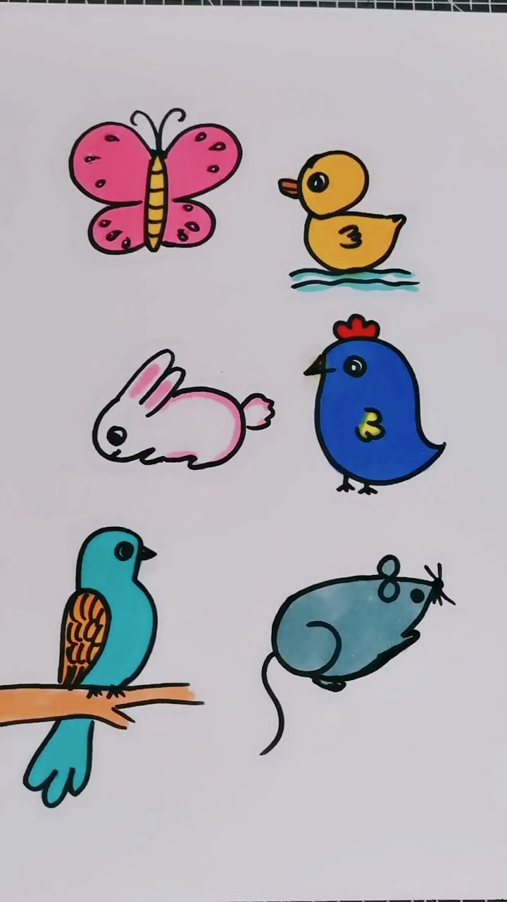 用数字画画小动物简笔画,你学会了吗?
