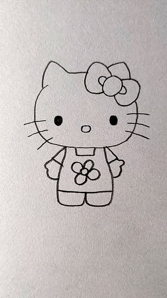 #简笔画#画只可爱的凯蒂猫