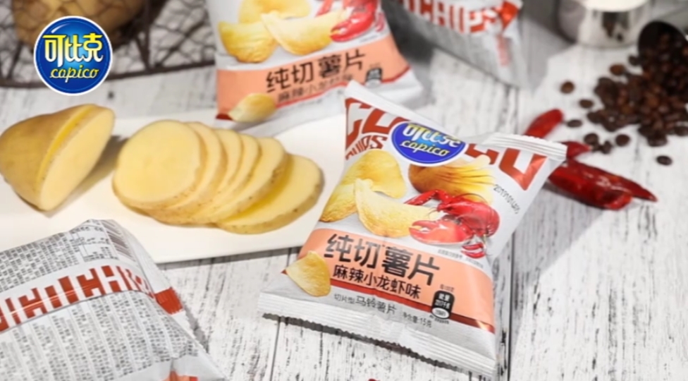 (年货礼盒)可比克纯切薯片多口味包装网红休闲食品零食小吃整箱